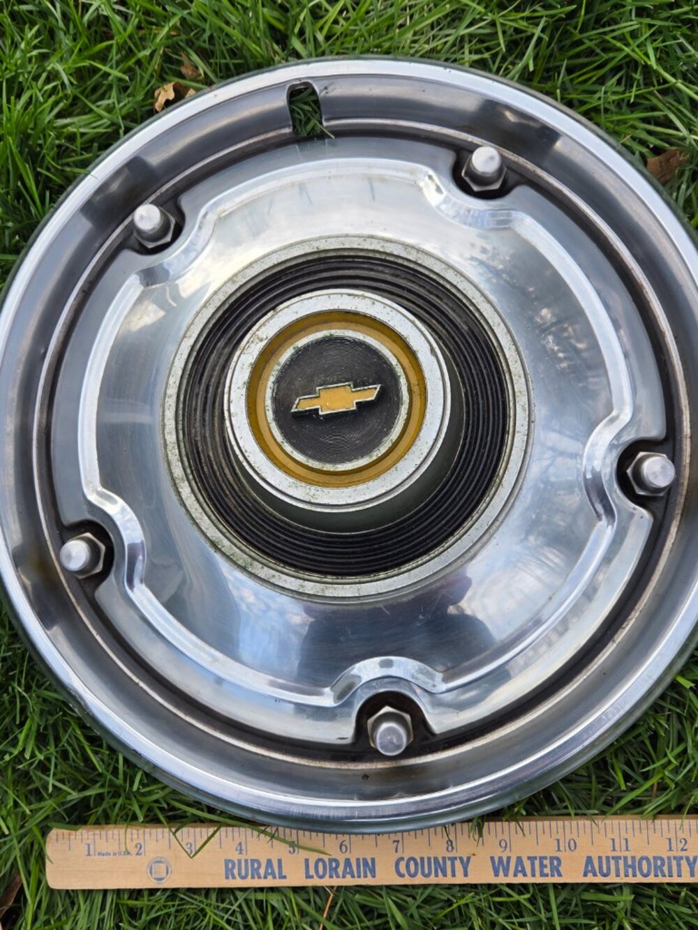 Chevrolet Hubcap Wheel Cover 15in Chrome Center Emblem Vintage 1969-1982